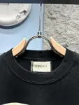 Letter Embroidered Striped T Shirt