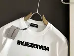 Balenciaga Green laser logo embroidered T-SHIRT with letters