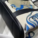 Hermes painted graffiti French fjord imported original cowhide wax thread sewing master craft painted canvas 36*30cm
