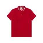 Neckline Letters Polo T Shirt