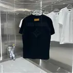 Trendy 3D Embroidered Letter And Pattern T-Shirt
