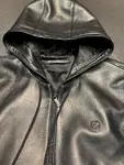 Zegna hooded leather jacket