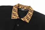 Full Print On Neckline Polo Shirt