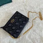 Dior Caro Zipped Pouch With Chain