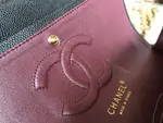 Chanle Classic Double Flap Caviar Leather With Gold Hardware