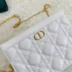 Dior Caro Zipped Pouch With Chain