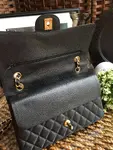 Chanle Classic Double Flap Caviar Leather With Gold Hardware