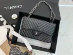Chanle Classic Flap Bag With Chevron Quilting-lambskin Leather