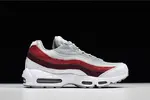 NIKE Air Max 95 Essential Mens White-Grey-Red Running Shoes  749766-103