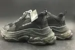 BALENCIAGA TRIPLE S TRAINER 'CLEAR SOLE' - BALENCIAGA -BLACK 541624 W09O1 1000