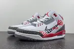 Air Jordan 3 GS  White Gray Red Seal Hook Korean DN3707-160