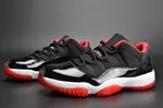 AIR JORDAN 11 RETRO LOW 'BRED' BLACK/ RED mens 528895-012
