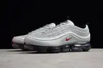 nike mens AIR VAPORMAX 97 "SILVER BULLET" metallic silver varsity red AJ7291-002