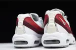 NIKE Air Max 95 Essential Mens White-Grey-Red Running Shoes  749766-103