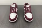 New Nike Dunk Low “Bordeaux” White/Bordeaux  DD1503-108