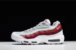 NIKE Air Max 95 Essential Mens White-Grey-Red Running Shoes  749766-103