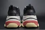 BALENCIAGA 17FW TRIPLE S TRAINER  BLACK/ RED MENS W05M23972