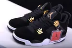 Air Jordan 4 'Royalty'  Black/Metallic Gold-White mens 308497-032