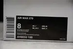 NIKE AIR MAX 270 WHITE/BLACK AH8050-100