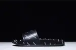 Balenciaga Logo leather slip-on sandals all black logo