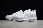 NIKE AIR MAX 98 "TRIPLE WHITE" Pure Platinum-Black-Reflect Silver 640744-106