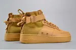 Nike SF Air Force 1 Mid  Elemental Gold Leather Shoes  AA3966-700