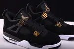 Air Jordan 4 'Royalty'  Black/Metallic Gold-White mens 308497-032