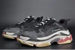 BALENCIAGA 17FW TRIPLE S TRAINER  BLACK/ RED MENS W05M23972