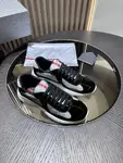 PRADA America's Cup Non-Slip Wear-Resistant Low-Top Sneakers Casual Lifestyle Shoes for Men in Black & White