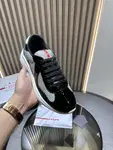 PRADA America's Cup Non-Slip Wear-Resistant Low-Top Sneakers Casual Lifestyle Shoes for Men in Black & White