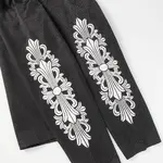 Chrome Hearts Ice Hockey Collection Silver-Plated Floral Sleeve Long Sleeve T-Shirt - Unisex Black