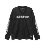 Chrome Hearts Ice Hockey Collection Silver-Plated Floral Sleeve Long Sleeve T-Shirt - Unisex Black