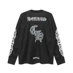 Chrome Hearts Ice Hockey Collection Silver-Plated Floral Sleeve Long Sleeve T-Shirt - Unisex Black