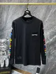 Chrome Hearts SS22 Cross & Letter Print Round Neck Long Sleeve T-Shirt - Unisex Black
