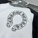 Chrome Hearts Unisex CH Raglan Sleeve Long-Sleeve T-Shirt - Round Neck, BlACK/White