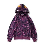 BATHING APE SS23 Color Camo Shark Full-Zip Hoodie – Men's Color Camouflage Shark Pullover Jacket