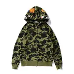 BATHING APE SS23 Color Camo Shark Full-Zip Hoodie – Men's Color Camouflage Shark Pullover Jacket