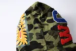 BATHING APE SS23 Color Camo Shark Full-Zip Hoodie – Men's Color Camouflage Shark Pullover Jacket