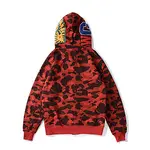 BATHING APE SS23 Color Camo Shark Full-Zip Hoodie – Men's Color Camouflage Shark Pullover Jacket