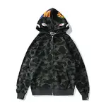 BATHING APE SS23 Color Camo Shark Full-Zip Hoodie – Men's Color Camouflage Shark Pullover Jacket
