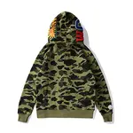 BATHING APE SS23 Color Camo Shark Full-Zip Hoodie – Men's Color Camouflage Shark Pullover Jacket