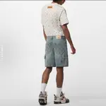 LOUIS VUITTON FW23 Brand Logo Embossed Zip Mid-Rise Cargo Shorts - Men's Blue
