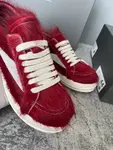 RICK OWENS Owens 2025ss New Arrival. RO Unisex Retro Platform Lace-Up Skate Sneakers