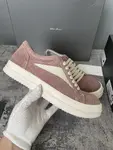 RICK OWENS Owens 2025ss New Arrival. RO Unisex Retro Platform Lace-Up Skate Sneakers