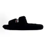 Balenciaga Furry Comfortable and Versatile Slippers / House Slippers in Black