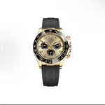ROLEX Cosmograph Daytona Automatic Mechanical Movement Waterproof Chronograph Men's Watch Swiss Made 40mm Gold Dial Yellow Gold Case Rubber Strap