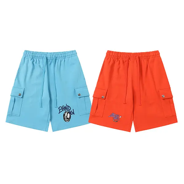 Chrome Hearts New Summer Trendy Brand Sanskrit Letter Print Matty Boy Graffiti Light Blue Casual Men's and Women's Shorts