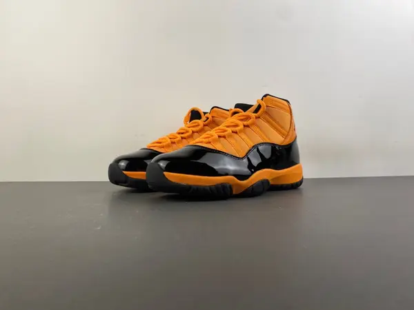 Air Jordan 11 Orange/Black Patent Leather Authentic Label 50, Style Code CT8012-700