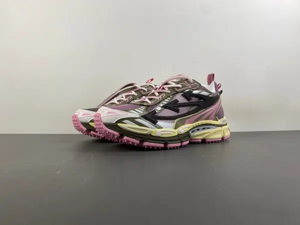Off-White 24 Three-Arrow Hiking Platform Chunky Shoes, Pink, Black, Military Green