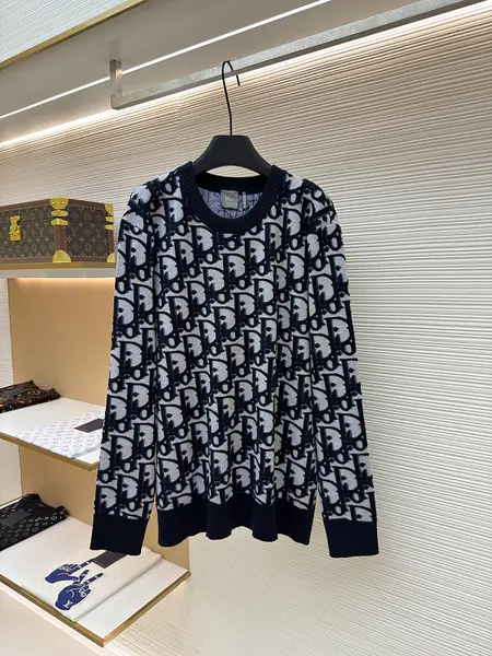 Dior wool-cotton blend printed long-sleeved shirt